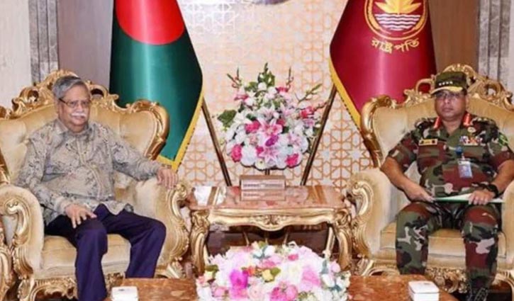 Army chief calls on President at Bangabhaban