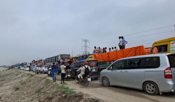 8km traffic jam on Dhaka-Tangail-Bangabandhu Bridge highway