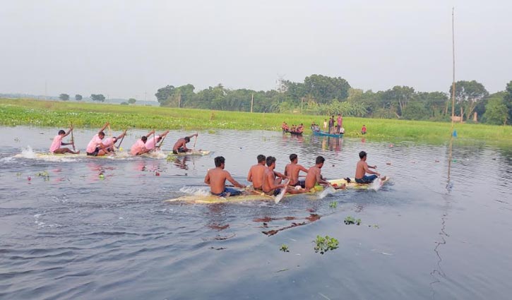 চাটমোহরে ভেলা বাইচ শুরু