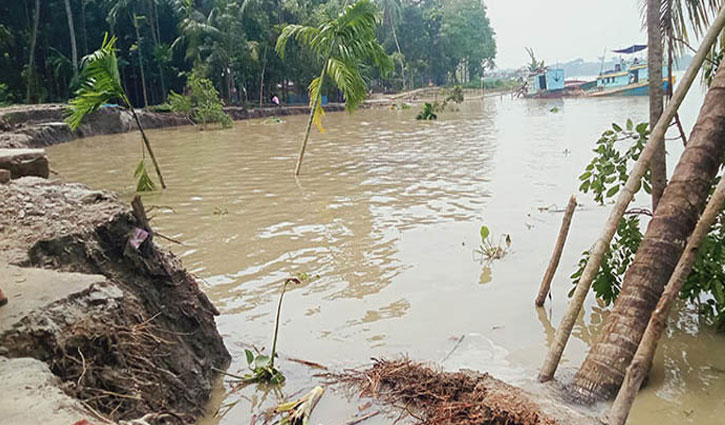 নড়াইলের ৩০ পরিবারের ঘরবাড়ি নদীগর্ভে বিলীন