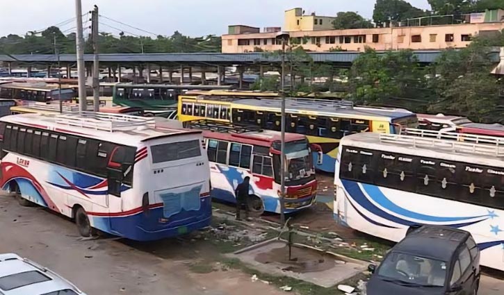 ফরিদপুর থেকে সব রুটে বাস চলাচল বন্ধ