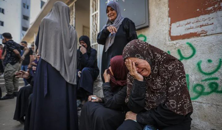 গাজার সর্বোচ্চ আবাসিক ভবনটি মাটির সঙ্গে মিশিয়ে দিলো ইসরায়েল