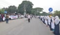 খেলার মাঠে মার্কেট করছে কাটাখালী পৌরসভা, প্রতিবাদে মানববন্ধন