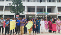 ধর্ম অবমাননার প্রতিবাদে ইবিতে মানববন্ধন