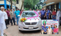 কালীগঞ্জ থানায় কনস্টেবলকে রাজকীয় বিদায় সংবর্ধনা
