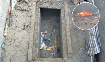 রাজবাড়ীতে ‘নুরাল পাগলা’র দেহাবশেষ তুলে আগুন