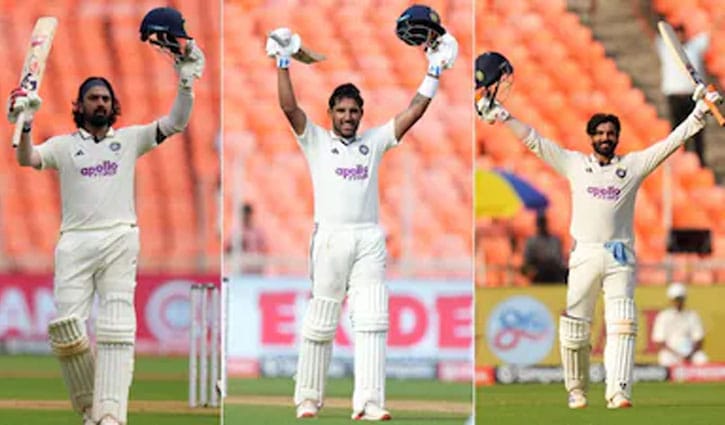 রাহুল-জুরেল-জাদেজার সেঞ্চুরিতে ভারতের রান পাহাড়