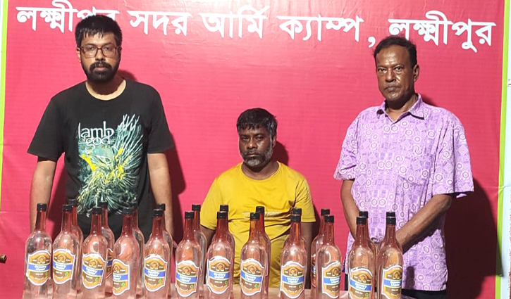 ওষুধের দোকানে মদ বিক্রি, বাবা-ছেলেসহ আটক ৩