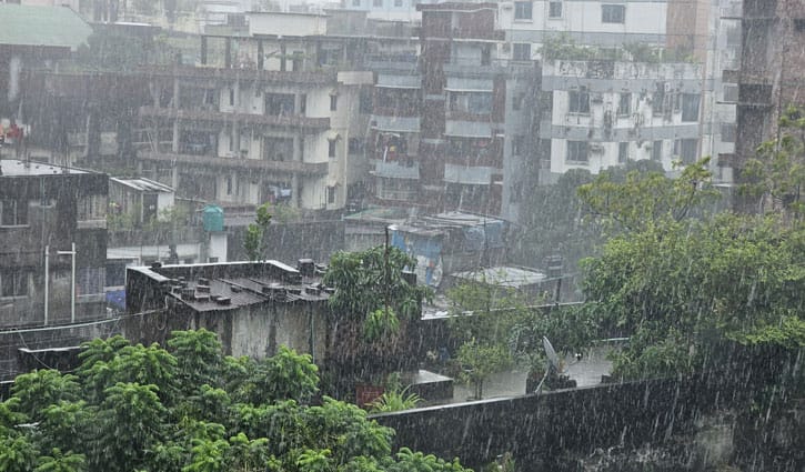 আগামী ৫ দিন মাঝারি থেকে ভারী বৃষ্টির পূর্বাভাস