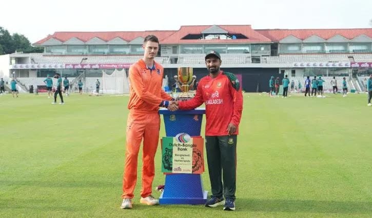 টস জিতে নেদারল‌্যান্ডসকে ব‌্যাটিংয়ে পাঠাল বাংলাদেশ