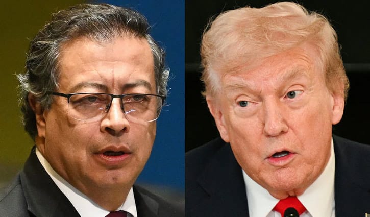 কলম্বিয়ার প্রেসিডেন্টকে নিজের পিঠ বাঁচিয়ে চলতে বললেন ট্রাম্প