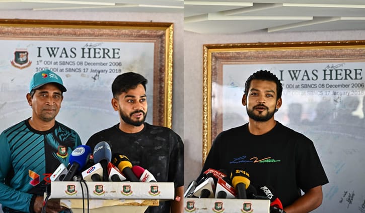 প্রেসবক্সে মিরাজ-শান্ত, খুনসুঁটি-টিপ্পনির সঙ্গে প্রতিদ্বন্দ্বীতার