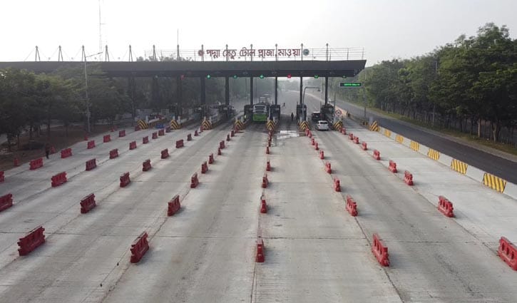 যানবাহনের চাপ নেই পদ্মা সেতুর জাজিরা ও মাওয়া টোল প্লাজায়