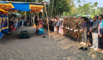 কুড়িগ্রামে চিরনিদ্রায় শায়িত সুদানে নিহত দুই সৈনিক
