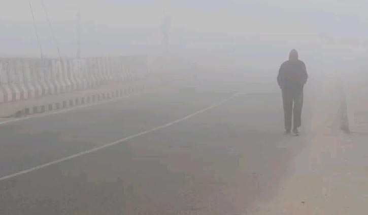 ঠাকুরগাঁওয়ে ঘন কুয়াশা, দুপুরেও দেখা নেই সূর্যের