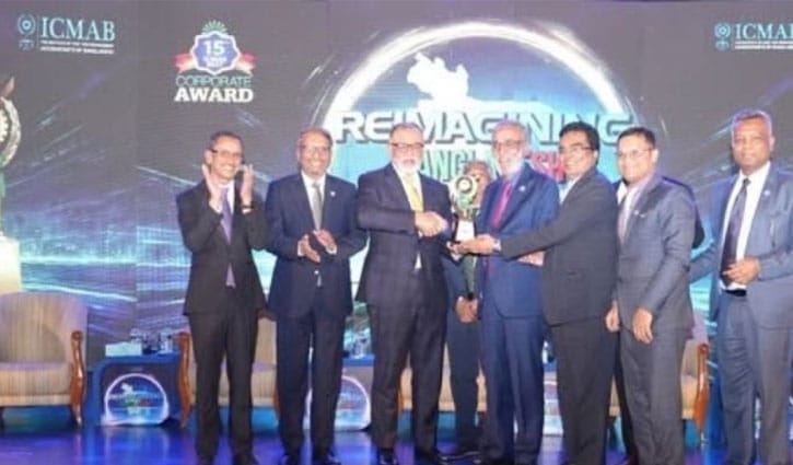 ১৫তম আইসিএমএবি বেস্ট করপোরেট গোল্ড অ্যাওয়ার্ড পেল সোনালী ব্যাংক