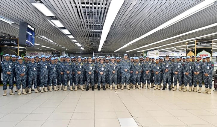 শান্তিরক্ষায় দক্ষিণ সুদানের পথে নৌবাহিনীর ৭১ সদস্য 