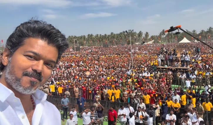 ৯০ হাজার ভক্ত নিয়ে শেষ সিনেমার গান প্রকাশ করলেন বিজয়