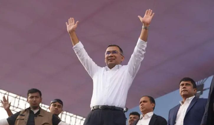 বাসভবনে পৌঁছে সরকার থেকে দেশবাসী- সবাইকে ধন্যবাদ তারেক রহমানের