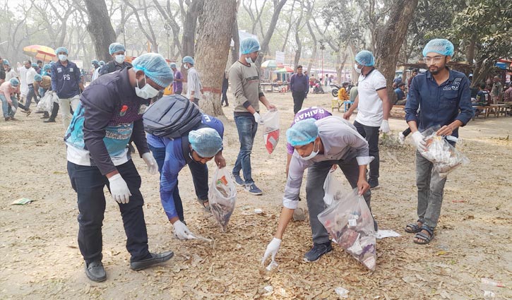 ইবি শাখা ছাত্রদলের ক্যাম্পাস পরিচ্ছন্নতা কর্মসূচি শুরু