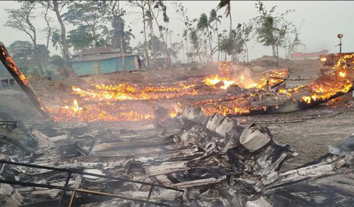 নোয়াখালী-৬ আসনের সাবেক এমপির বাড়ি ও ট্রলারে আগুন