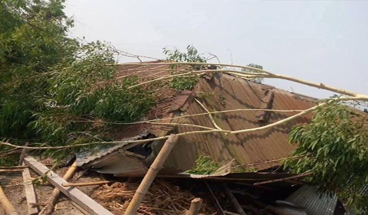 রংপুরে কালবৈশাখীর তাণ্ডব, লন্ডভন্ড ঘরবাড়ি ও ফসলের ক্ষেত