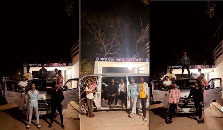 Juvenile gang inside police station 