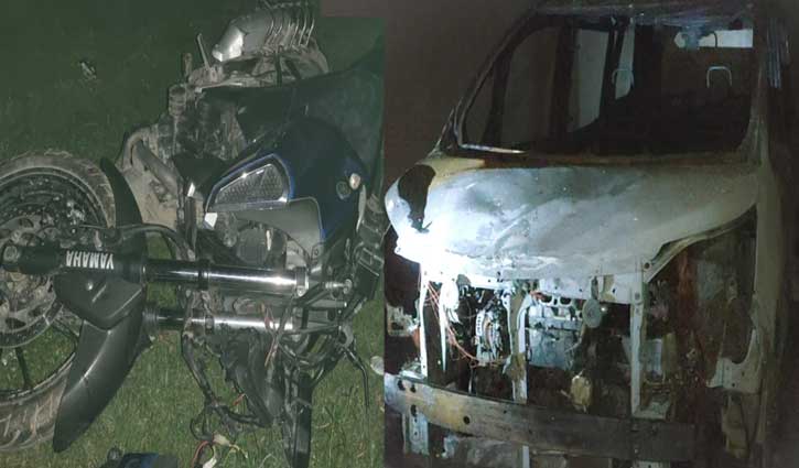 কুষ্টিয়ায় ব্যবসায়ীর বাড়িতে ভাঙচুর-লুটপাট, মাইক্রোবাসে আগুন