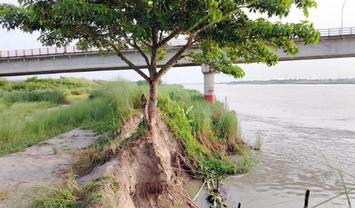 ভাঙছে পাড়, ঝুঁকিতে শতকোটি টাকার সেতু ভাঙছে পাড়, ঝুঁকিতে শতকোটি টাকার সেতু