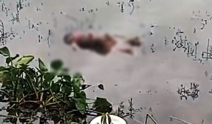 লাল জামা ও কমলা ট্রাউজার পড়া শিশুর মরদেহ ভাসছিল নদীতে