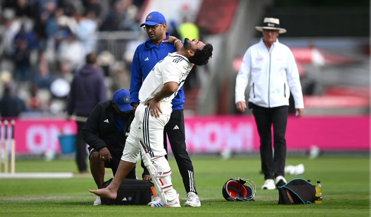 পন্তের চোটে অস্বস্তি, প্রথম দিনে ২৬৪ রানে থামল ভারত