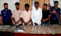গাইবান্ধায় বিপুল পরিমাণ অস্ত্র-মাদক উদ্ধার, গ্রেপ্তার ৪ 