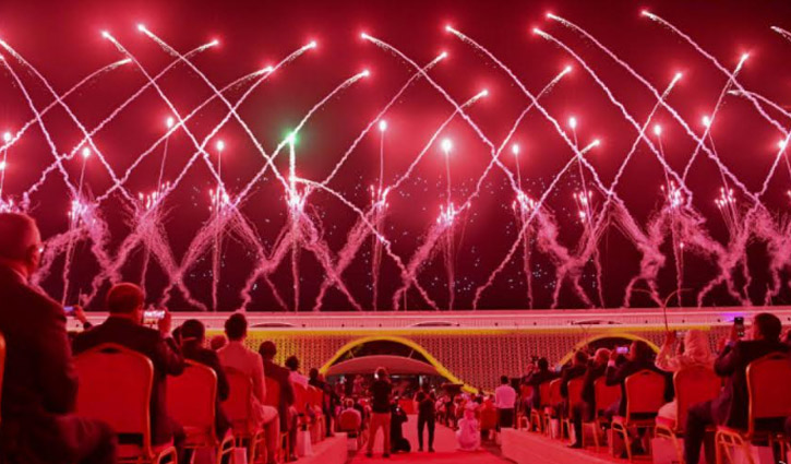 ভেলানা বিমানবন্দরের নতুন টার্মিনাল উদ্বোধনে ঐতিহাসিক আতশবাজি প্রদর্শনী