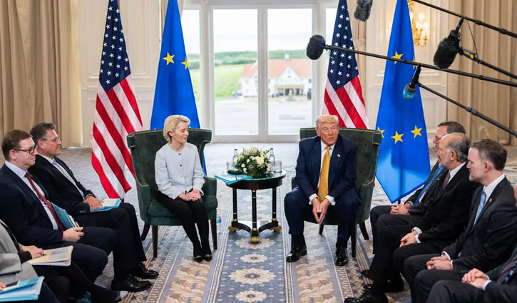 ইউরোপীয় ইউনিয়নের পণ্যে ১৫ শতাংশ শুল্ক বসাবে যুক্তরাষ্ট্র