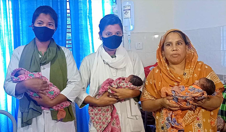 বিয়ের ৯ বছর পর একসঙ্গে তিন সন্তানের জন্ম