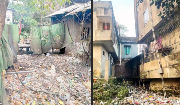 অবৈধভাবে খাল দখল: এক কিলোমিটারেই ১১ ভবন, ৭০ দোকান