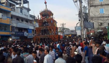 সাচারের রথযাত্রায় সনাতনীদের ঢল