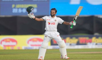 Shanto hits tons in both innings twice