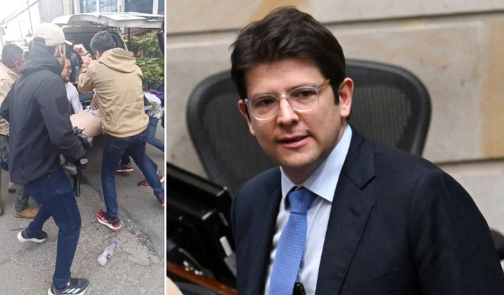 Colombia presidential shot at rally