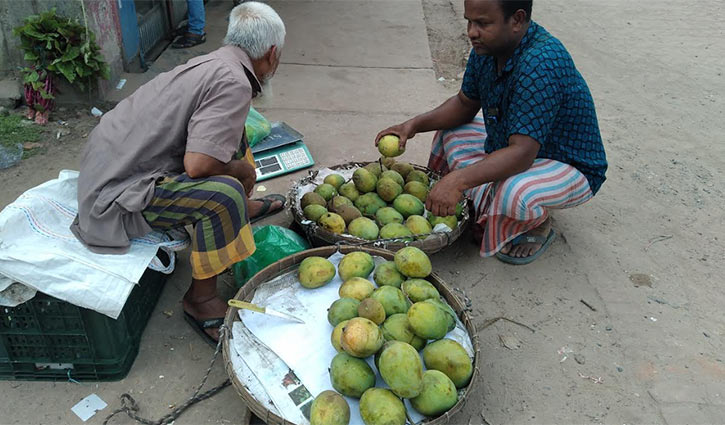 হিলি বাজারে উঠেছে সুস্বাদু হিমসাগর আম