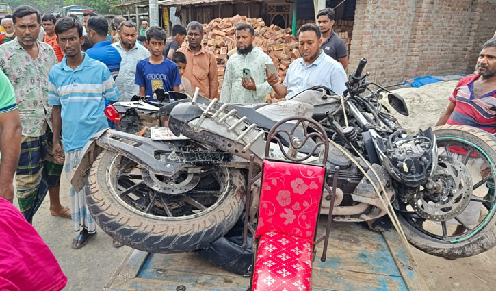 Man killed, daughter loses leg as bus hits bike in Rajshahi Man killed, daughter loses leg as bus hits bike in Rajshahi