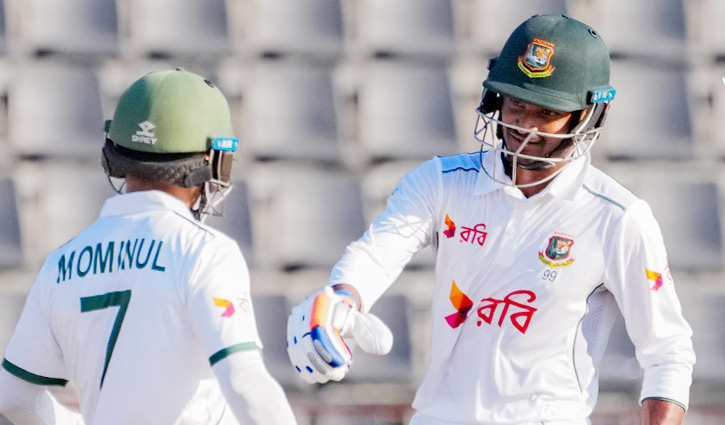 জয়-সাদমান-মুমিনুলে দাপুটে দিন পার করল বাংলাদেশ