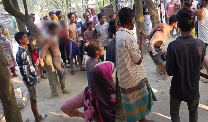 ধামরাইয়ে মোবাইল চুরির অভিযোগে কিশোরকে গাছে বেঁধে মারধর 