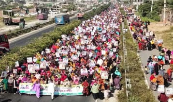 গাজীপুরে মজিবুরের জন্য মনোনয়ন চেয়ে শোভাযাত্রায় হাজারো নারী