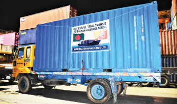 চট্টগ্রাম থেকে ভুটানের পথে প্রথম পণ্যবাহী কন্টেইনার