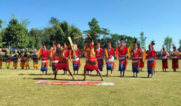 কলমাকান্দায় উদযাপিত গারোদের নবান্ন উৎসব ‘ওয়ানগালা’