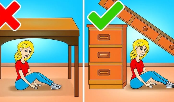 ভূমিকম্পের সময় ও পরে করণীয়