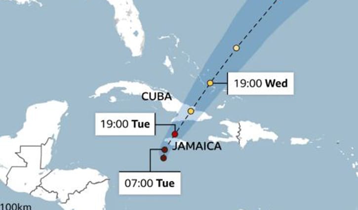 হারিকেন মেলিসা আঘাত হানার আগেই জ্যামাইকাতে ৩ জনের মৃত্যু