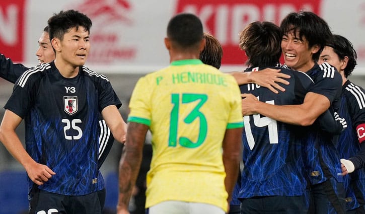 ৩৬ বছরে প্রথমবার ব্রাজিলকে হারাল জাপান