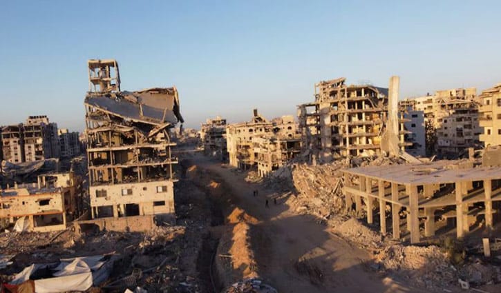 গাজায় ইসরায়েলের বিমান ও ট্যাঙ্ক হামলা